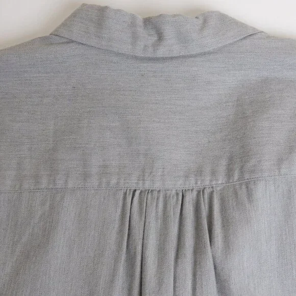 🚨 Uniqlo Soft Brushed Long Sleeve Shirt Gray - Picture 11 of 13